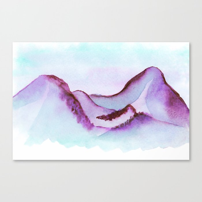 Purple Mountain Scenery  Canvas Print
