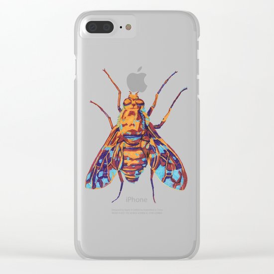 Tiger Bee Fly Clear iPhone Case