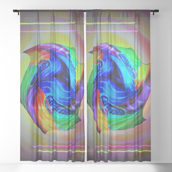 Abstract In Perfection Cube 5 Sheer Curtain By Walterzettl