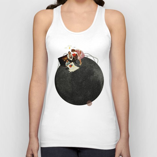 Life on Earth | Collage | White Unisex Tank Top