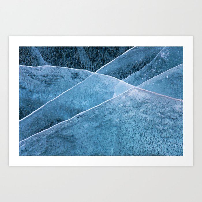 Ice on the Baikal lake Art Print