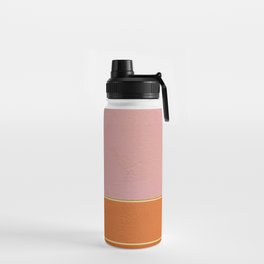 Orange, Pink And Gold Abstract Painting Water Bottle