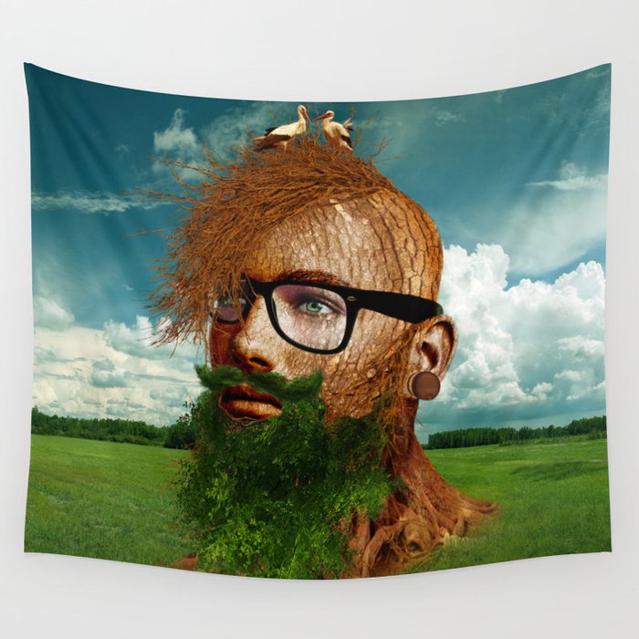 Eco Hipster Wall Tapestry by MarianVoicu