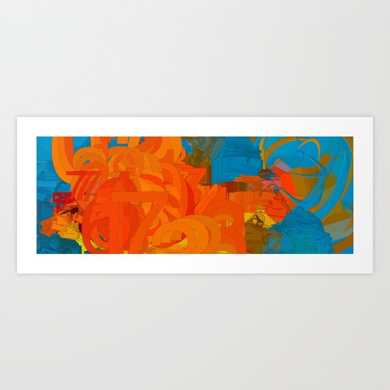 Digital Goldfish Art Print