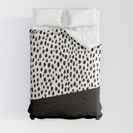 Dalmatian Spots with Black Stripe Comforter