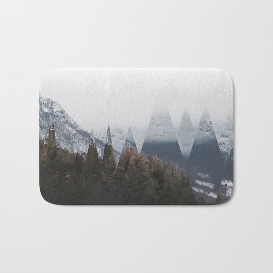 Winter Mountains Bath Mat