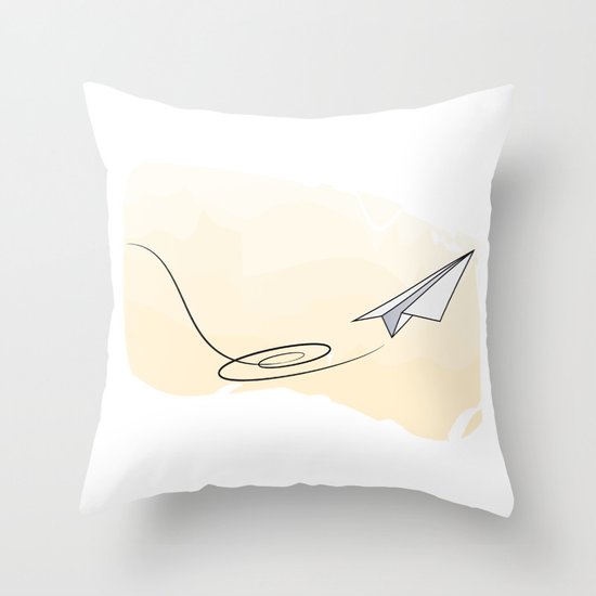 Paperplane Throw Pillow