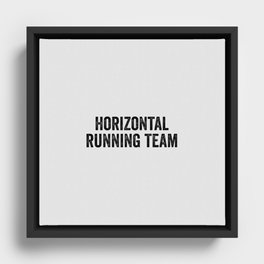 Horizontal Running Team Framed Canvas