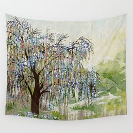 Willow Tree Abstract digital art  composition Wall Tapestry