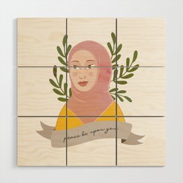 Hijab Girl - Peace Be Upon You Wood Wall Art