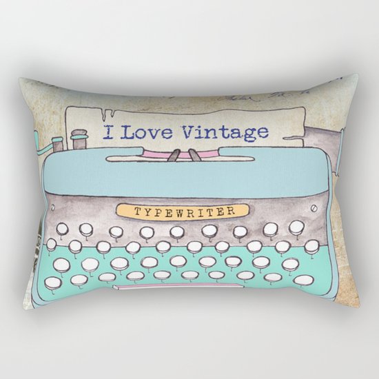 Typewriter #3 Rectangular Pillow