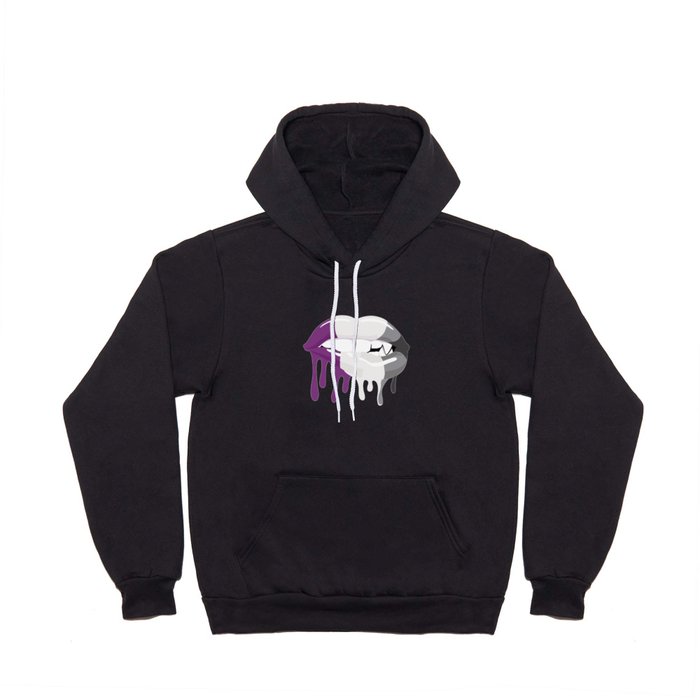 Asexual Flag Pride Lgbtq Lips Mouth Hoody