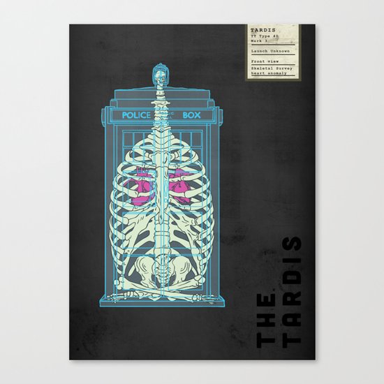 Spaceship Skeletal Survey: The Tardis Canvas Print