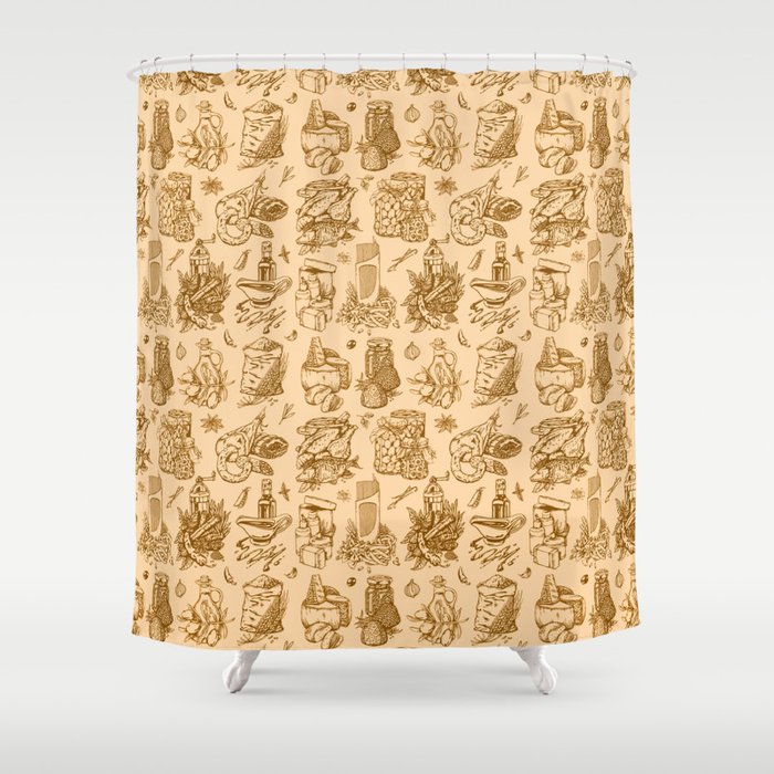 Food pattern Shower Curtain