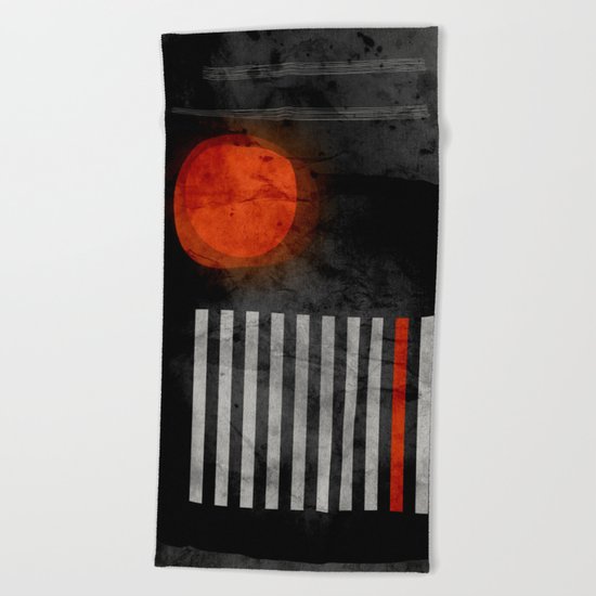 orange wants to be black Beach Towel