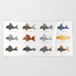 Pleco! - white Beach Towel