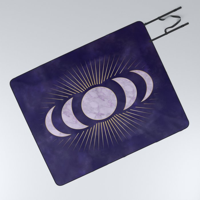 Purple Moon Picnic Blanket