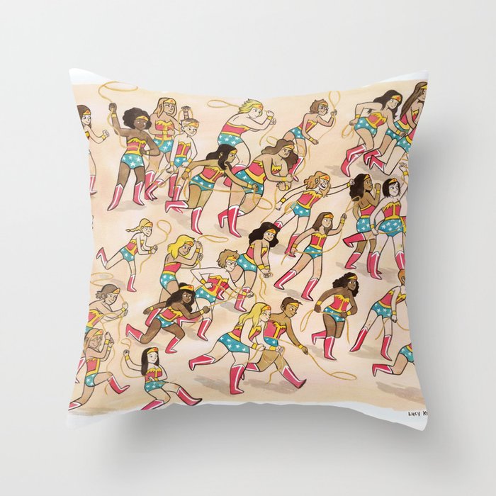 Wonder Women! Throw Pillow by lucy | Society6