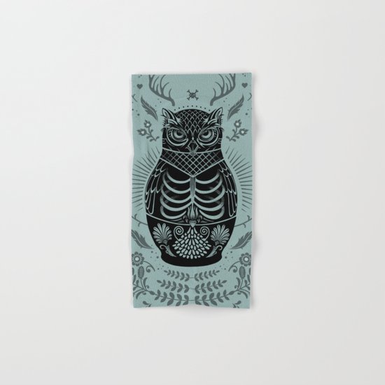 Owl Nesting Doll (Matryoshka) Hand & Bath Towel