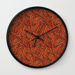 Redwood Leaves Autumn Colors Forest Floor Wall Clock