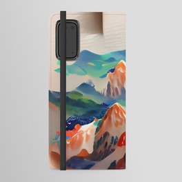 Abstract Pastel Mountains Android Wallet Case