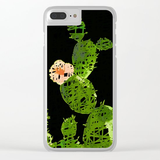 weird cactus black version Clear iPhone Case