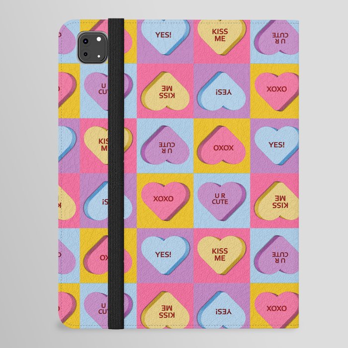 Nice Candy Heart Valentines 2 iPad Folio Case