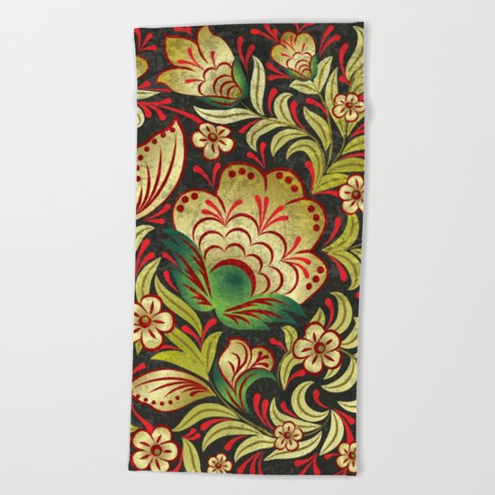 Shabby flowers #6 Beach Towel