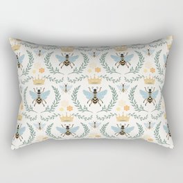 Queen Bee with Gold Crown and Laurel Frame Rectangular Pillow