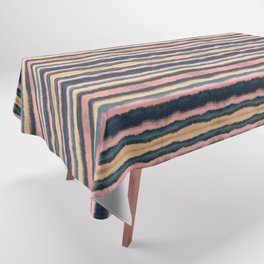 Blended textured colourful horizontal stripes Tablecloth