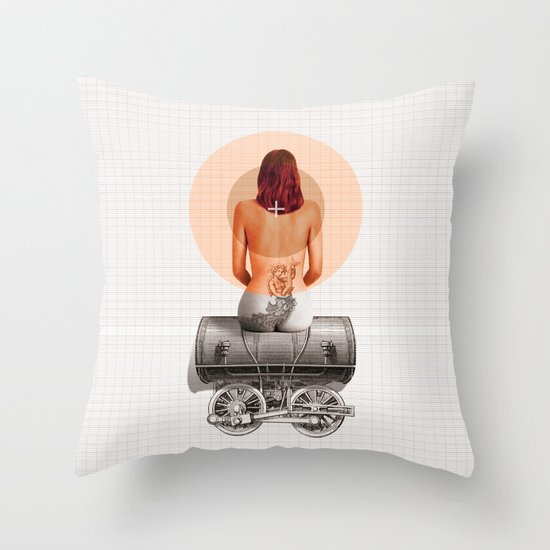 Traveling with loneliness Throw Pillow