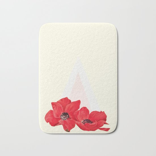 Floral Triangle Bath Mat
