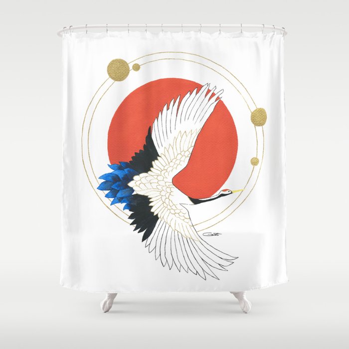 Majestic Crane Shower Curtain