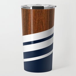 Wooden Navy Travel Mug