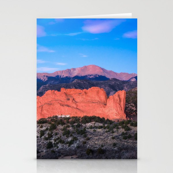 Pikes Peak - Sunrise Over Garden of the Gods in Colorado Springs Stationery Cards