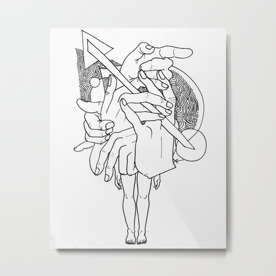 Hands - Free Metal Print