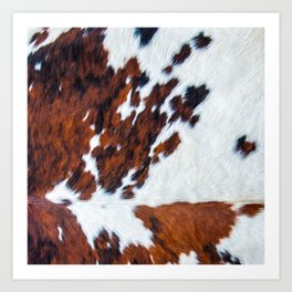 Rustic cow faux fur, cowhide Art Print