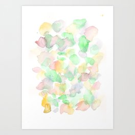  Watercolor Painting Abstract Art Minimalist Style 150725 My Happy Bubbles 34 Art Print