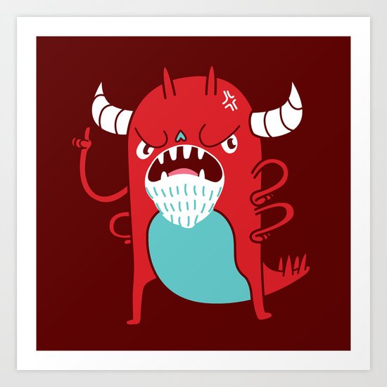 Monster Nagging Art Print