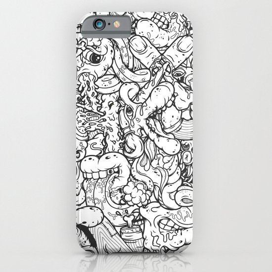 Alphabetcha Collage b&w iPhone & iPod Case