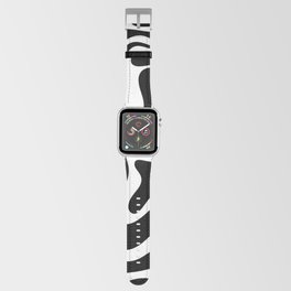 Liquid Swirl Abstract Pattern in Black and White Apple Watch Band | Curated, Vibe, Cool, Swirl, Kierkegaard Design, Zebra, 80S, Contemporary, Abstract, Black And White 