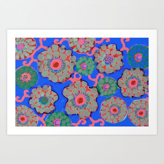 Arabesque Blue Art Print