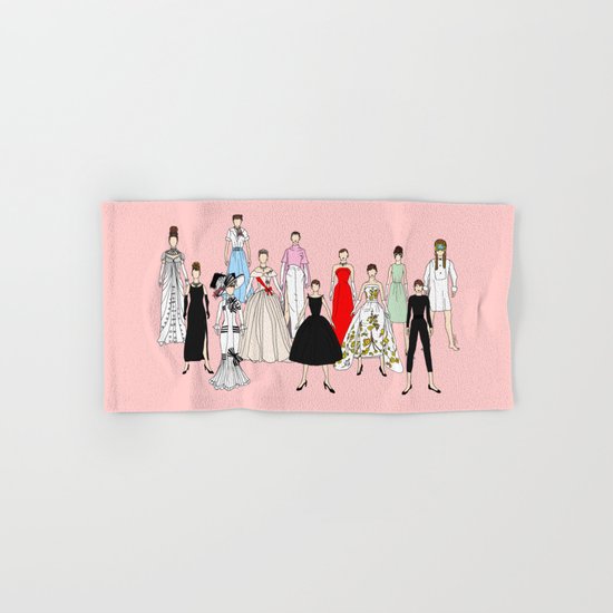 Audrey Hepburn Think Pink Outfits Fashion Hand & Bath Towel