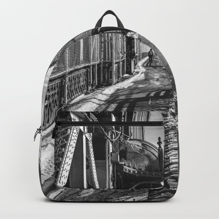 Manhattan Bridge | Black and White Photography Backpack