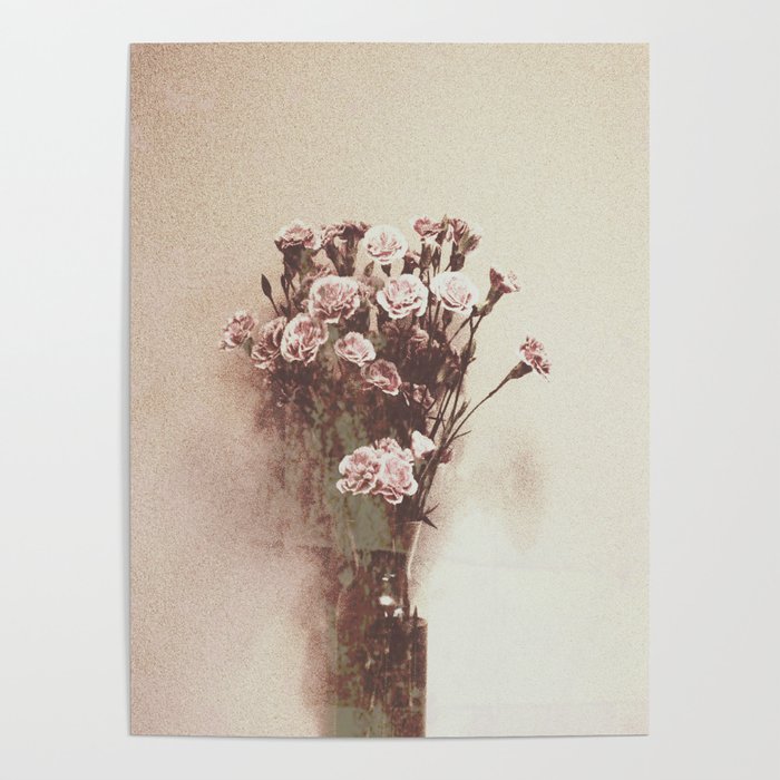 Abstract Vintage Flowers Poster