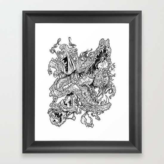 Le monstre Framed Art Print