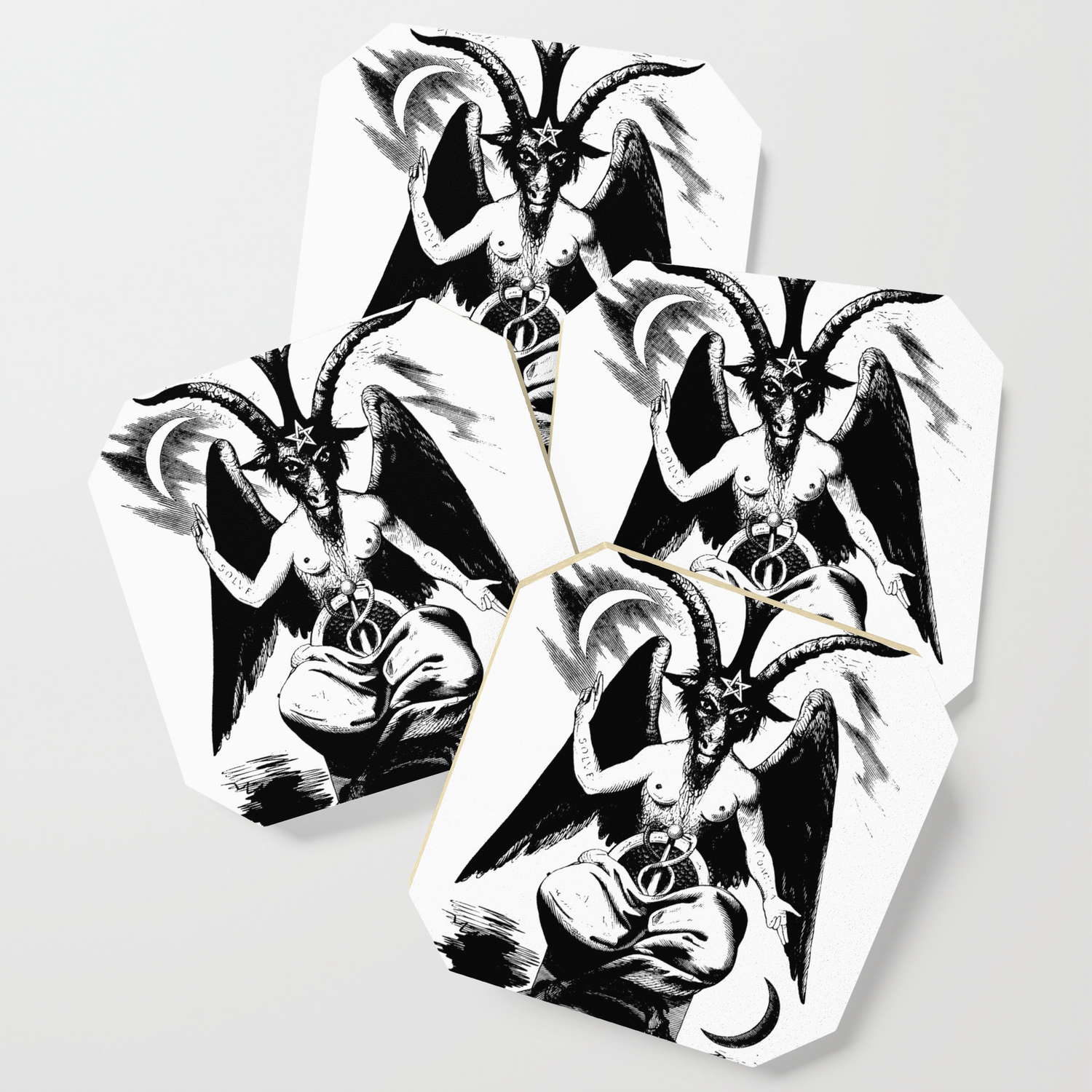 BAPHOMET by ELIPHAS LEVI Coaster by WICKED THINGS & more | Society6