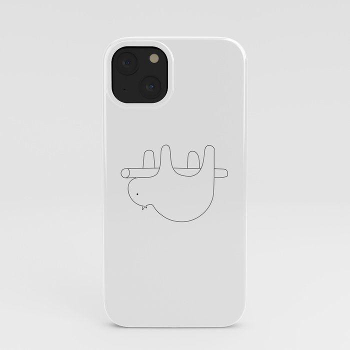 Simple Sloth Outline iPhone Case