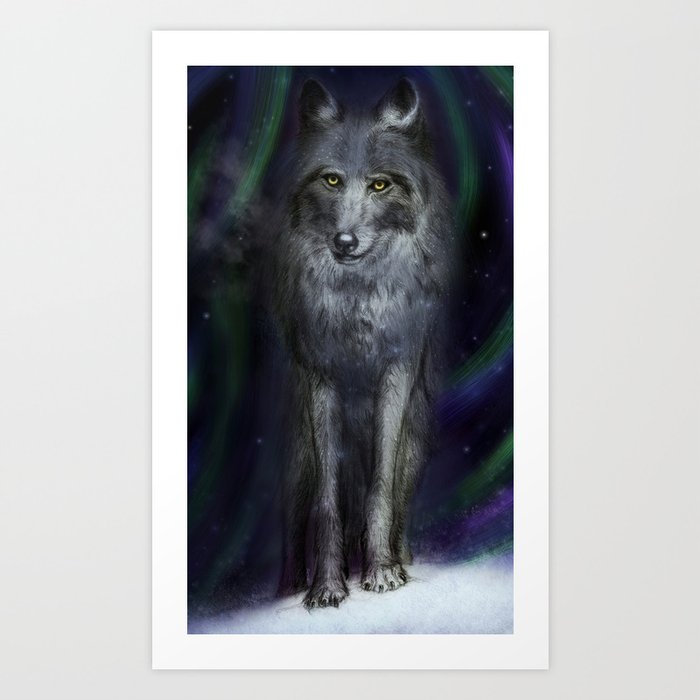 Canis Lupus The Grey Wolf Art Print