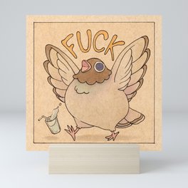 'Fuck' Pigeon 04 Mini Art Print